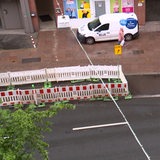 Eine Baustelle auf einer Straße