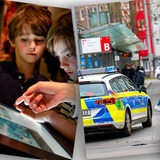 Collage zeigt 3 Bilder aus den Bereichen Bildung (Schüler im Klimahaus), Verkehr (Ostertor), Sicherheit (Polizei am Bahnhof)