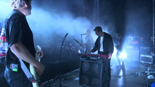Die Band "Milliarden" während eines Auftritts auf dem Hurricane Festival.