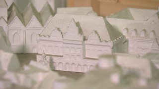 Das Bremer Rathaus als kleines weißes Modell