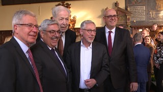 Der amtierende Bürgermeister mit seinen Kollegen und ehemaligen Kollegen aus Bremen und Bremerhaven.