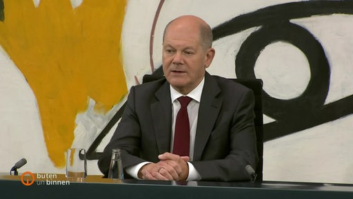 Der Bundeskanzler Olaf Scholz in einem Interview zum Thema Energiekrise bei der Ministerpräsidentenkonferenz.