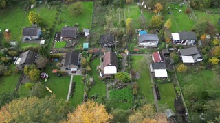 Gartenparzellen in gröpelingen aus der Luft 