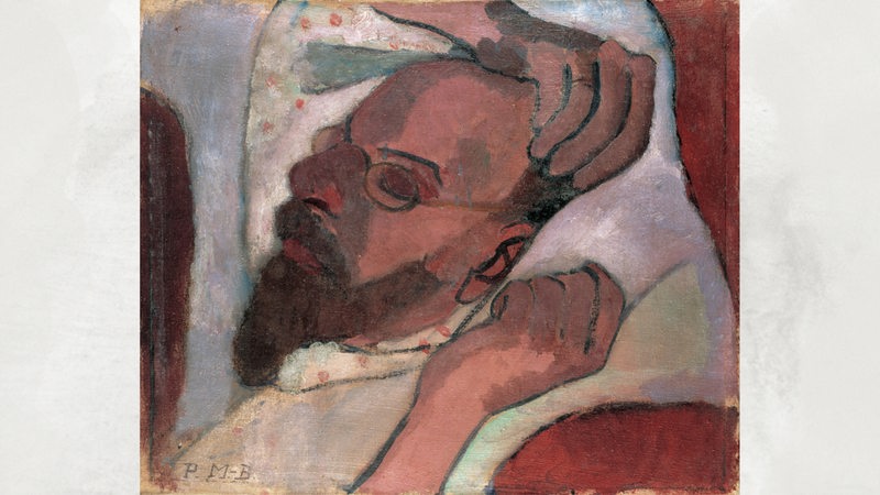 Paula Modersohn-Becker: Otto Modersohn schlafend, 1906/07, Öl auf Leinwand