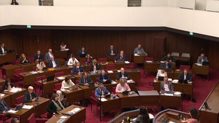 Der Plenarsaal der Bremer Bürgerschaft bei einer Debatte.