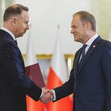 Der polnische Präsident Andrzej Duda (l.) und Polens Premierminister Donald Tusk.
