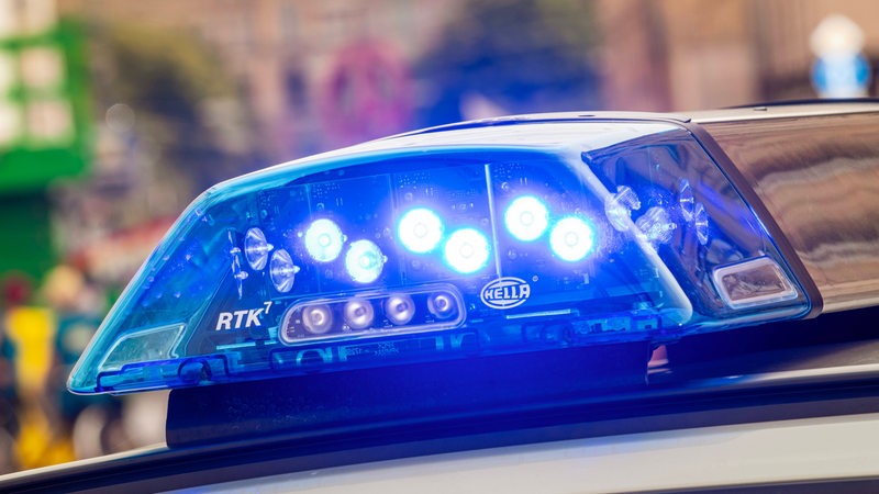 Blaulicht bei Polizeieinsatz