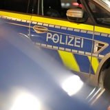 Ein Polizeiwagen im Einsatz.