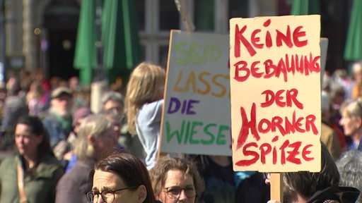 Protest gegen die Bebauung der Horner Spitze 