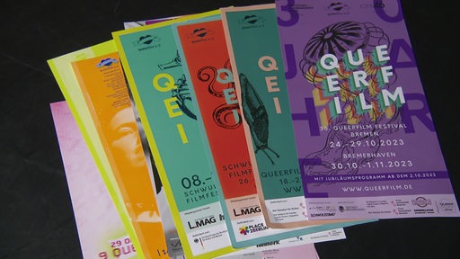 Eintrittskarten des Bremer Queerfilm-Festivals.