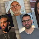 Collage zeigt 5 Menschen (2 Frauen und 3 Männer) mit unterschiedlicher Migrationsgeschichte.