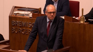 Bürgermeister Andreas Bovenschulte hält eine Rede in der Bürgerschaft.