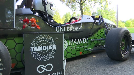 Ein selbst gebauter Rennwagen des Formula Student Electric Team „Bremergy“ ,der Uni Bremen.