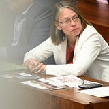 Sascha Karolin Aulepp (SPD) während einer Sitzung in der Bremer Bürgerschaft.