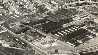 Luftbild vom Schlachthof mit Blickrichtung Findorff