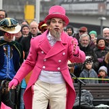 Der Eiswettschneider im Jahr 2024 im pinken Outfit