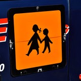 Ein Symbol, welches Schulbusse auszeichnet