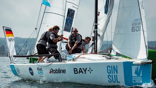 Das Team des WSV Hemelingen bei der Regatta auf dem Bodensee.