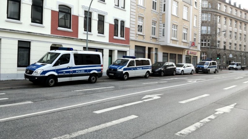 Polizeiwagen auf der Straße