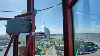 Ausblick aus dem Simon Loschen Turm in Bremerhaven