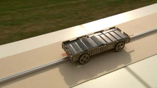 Das selbstgebaute Solarmobil der Schüler der Berufsbildenden Schulen Osterholz Schwarmbeck. 
