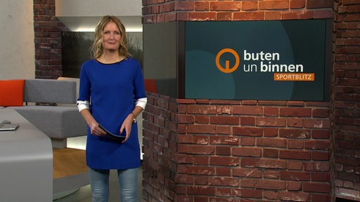 Moderatorin Janna Betten im Sportblitz-Studio.