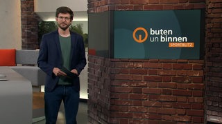 Moderator Niko Schleicher im Sportblitz Studio. 
