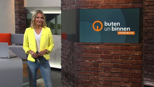 Moderatorin Janna Betten im Sportblitz-Studio.
