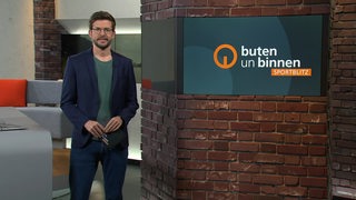 Moderator Niko Schleicher im Sportblitzstudio.