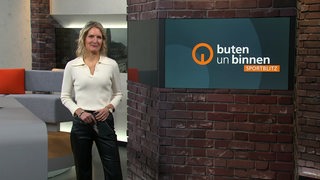 Die Moderatorin Janna Betten im Sportblitz-Studio.
