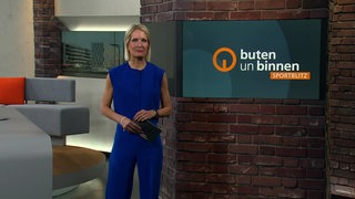 Die Moderatorin Janna Betten im Sportblitzstudio.