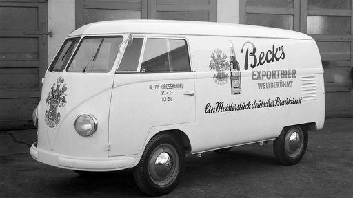 Lieferwagen VW-Bus, Becks Bier, um 1965