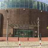 Die Fassade der Stadthalle Bremerhaven.