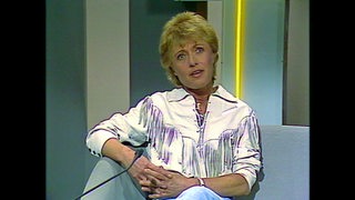 Renate Kern als Nancy Wood bei einem Fernsehauftritt, 1989 (Archivbild)