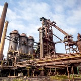 Das Stahlwerk von "ArcelorMittal Bremen". 