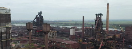 Ein Luftbild des Bremer Stahlwerks.