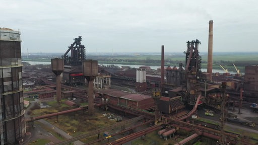 Ein Luftbild des Bremer Stahlwerks.