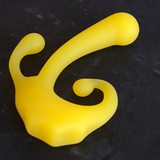 Ein gelbes Sex-Spielzeug aus Gummi
