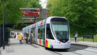 Ein Entwurf wie eine Straßenbahn in Bremerhaven aussehen könnte.