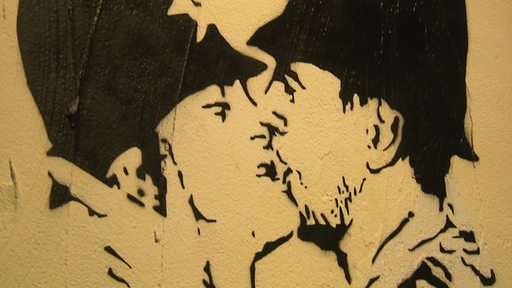 Ein Street Art Kunstwerk von Banksy.