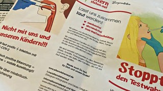 Flyer von Corona Leugner zum Thema Impfen