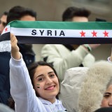 Syrer feiern den Sturz Assad Regime und die Befreiung Syriens.