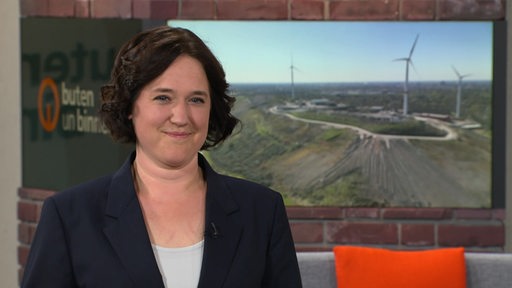 Umweltsenatoirn Kathrin Moosdorf im buten un binnen Studio 