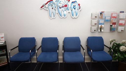Ein leeres Wartezimmer beim Zahnarzt