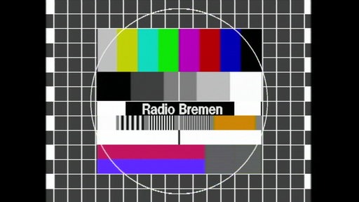 Testbild in Farbe mit Schriftzug "Radio Bremen"