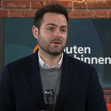 Thore Schäck der FDP-Landesvorsitzender in Bremen im Studiogespräch bei buten un binnen.