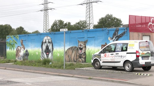 Die Außenwand des Tierheim Bremerhaven.