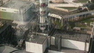 Aufnahmen des zerstörten Reaktors in Tschernobyl.