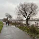 Blick auf Radweg auf Höhe der Sielwallfähre