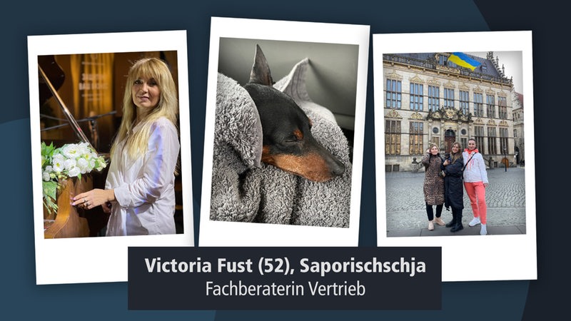 3er Collage mit Bildern von Victoria Fust, Fachberaterin in Saporischschja